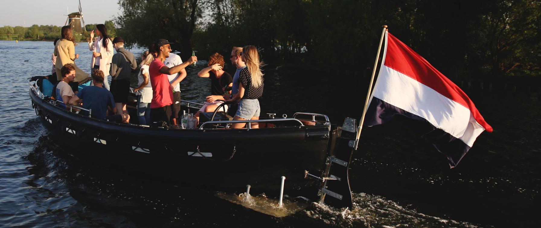 bootje varen met vrienden